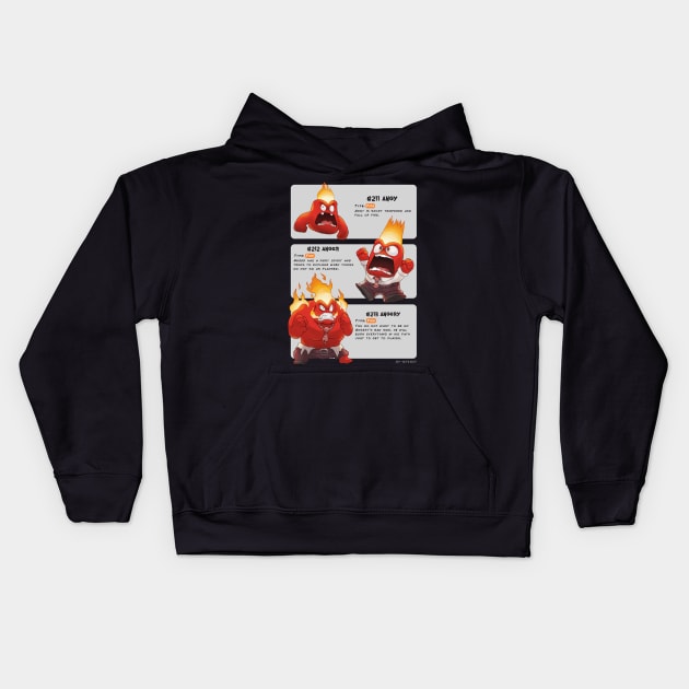 Anger Evolutions Kids Hoodie by disneyevolutions